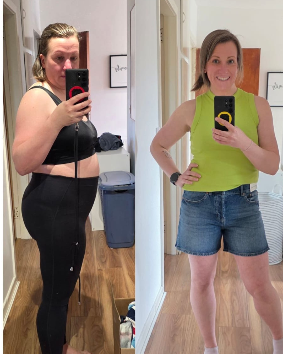 Red Modern Before and After Instagram Post 2